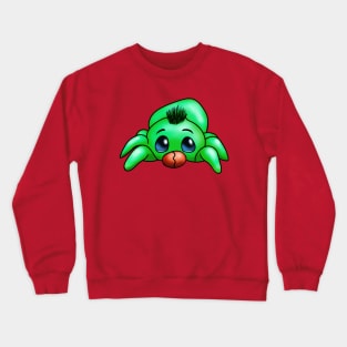 Cute Green Ant With Blue Eyes Crewneck Sweatshirt